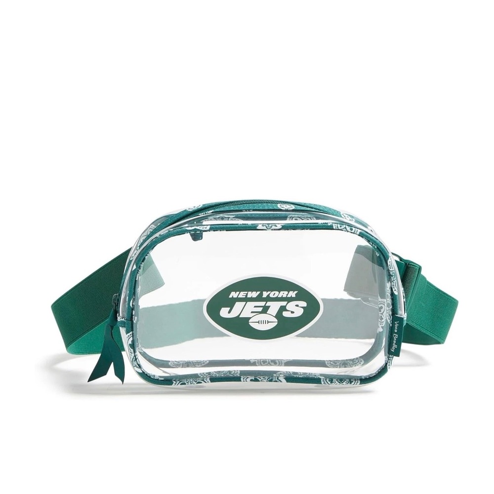 Vera‎ Bradley NFL New York Jets Clear Small Belt Bag Green White NEW Casual